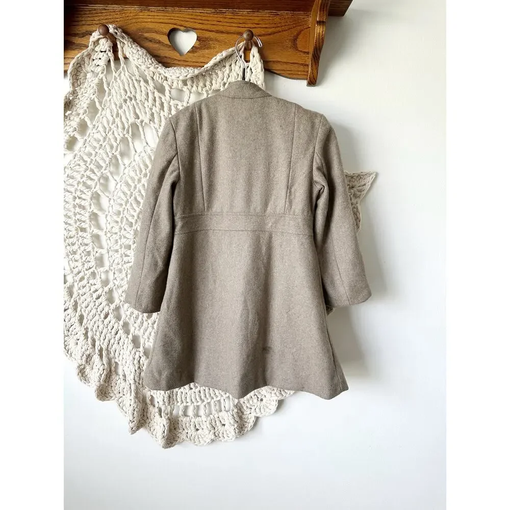 Stella McCartney Kids Wool Blend Taupe Peacoat Girls Size 10
